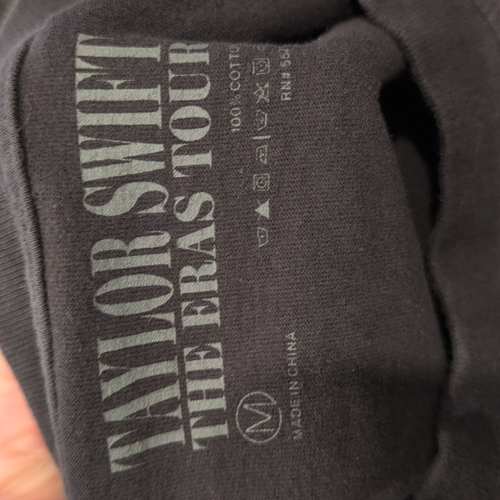 Official Taylor Swift The Eras Tour Black Long Sleeve Crew Neck Shirt - Picture 6 of 7